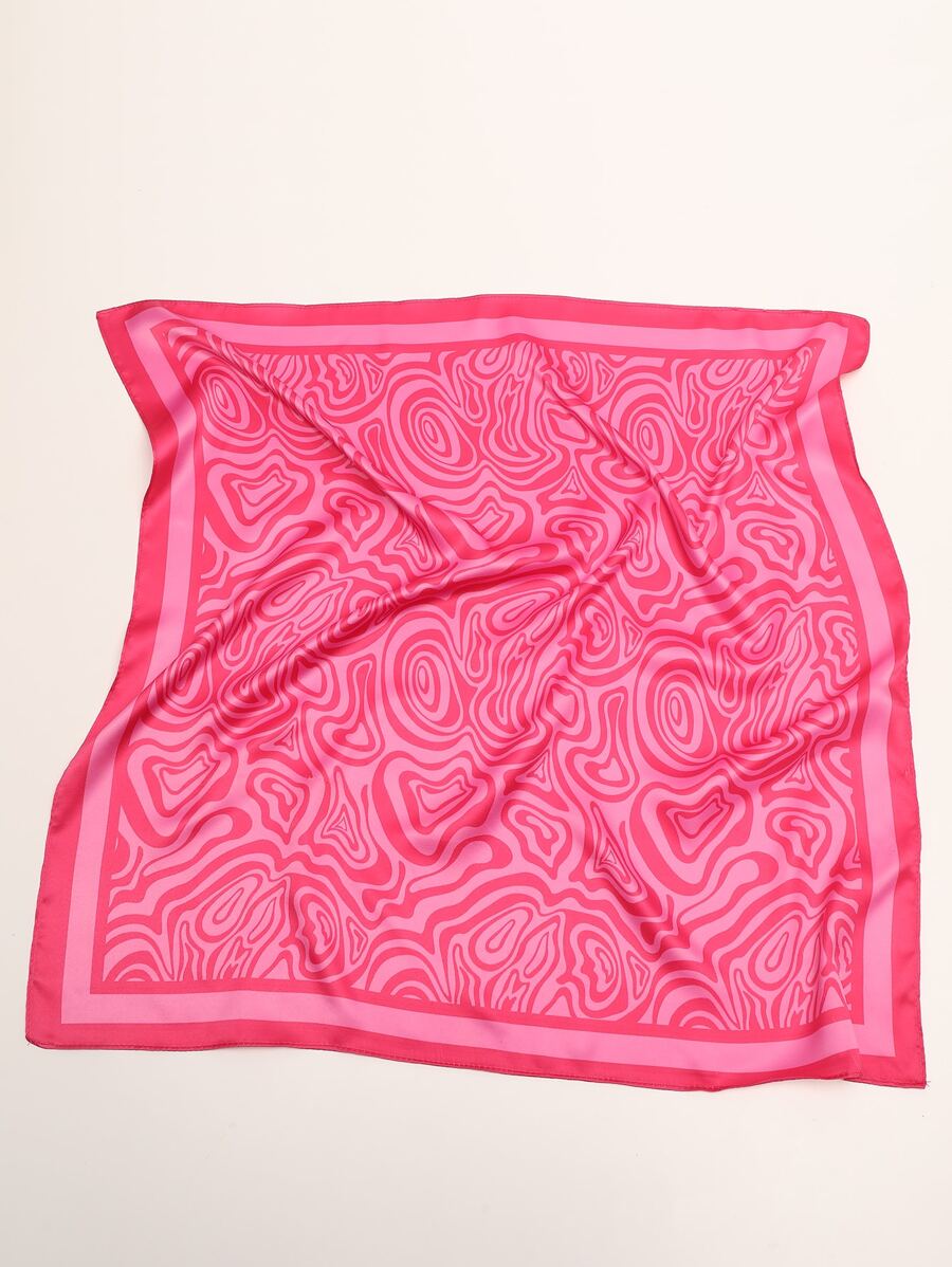 1入Geometric印花頭巾女款時尚圍巾，適用於時尚頭巾、髮帶、頭帶，使您的外觀更加優雅時尚 - 彩色 - 查看 1