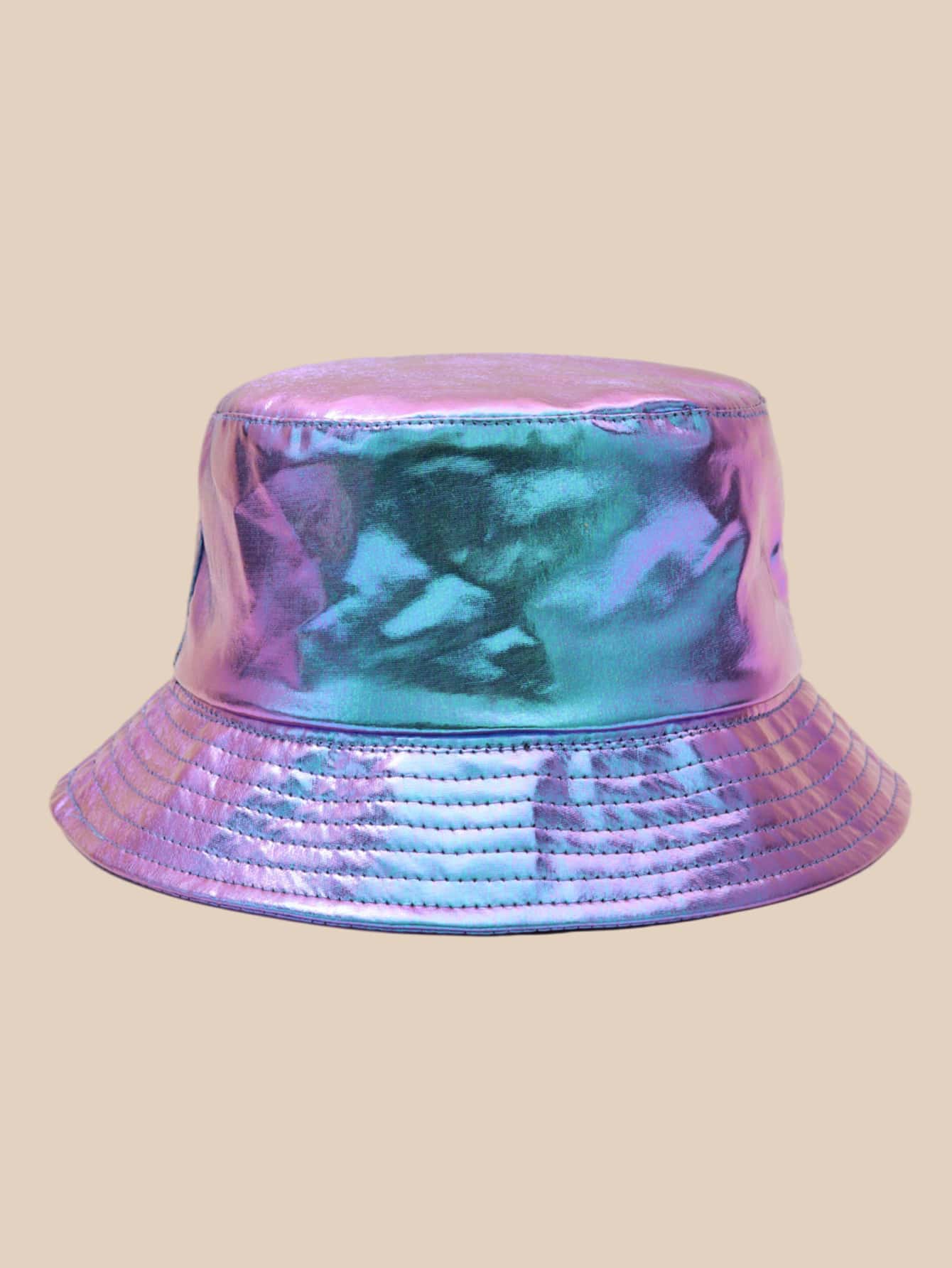 Holographic Reflective Bucket Hat - Navy Blue - View 1