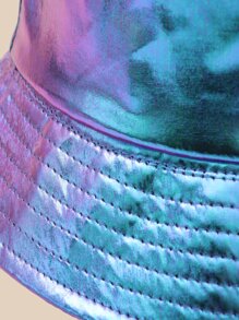 Holographic Reflective Bucket Hat - Navy Blue - View 3