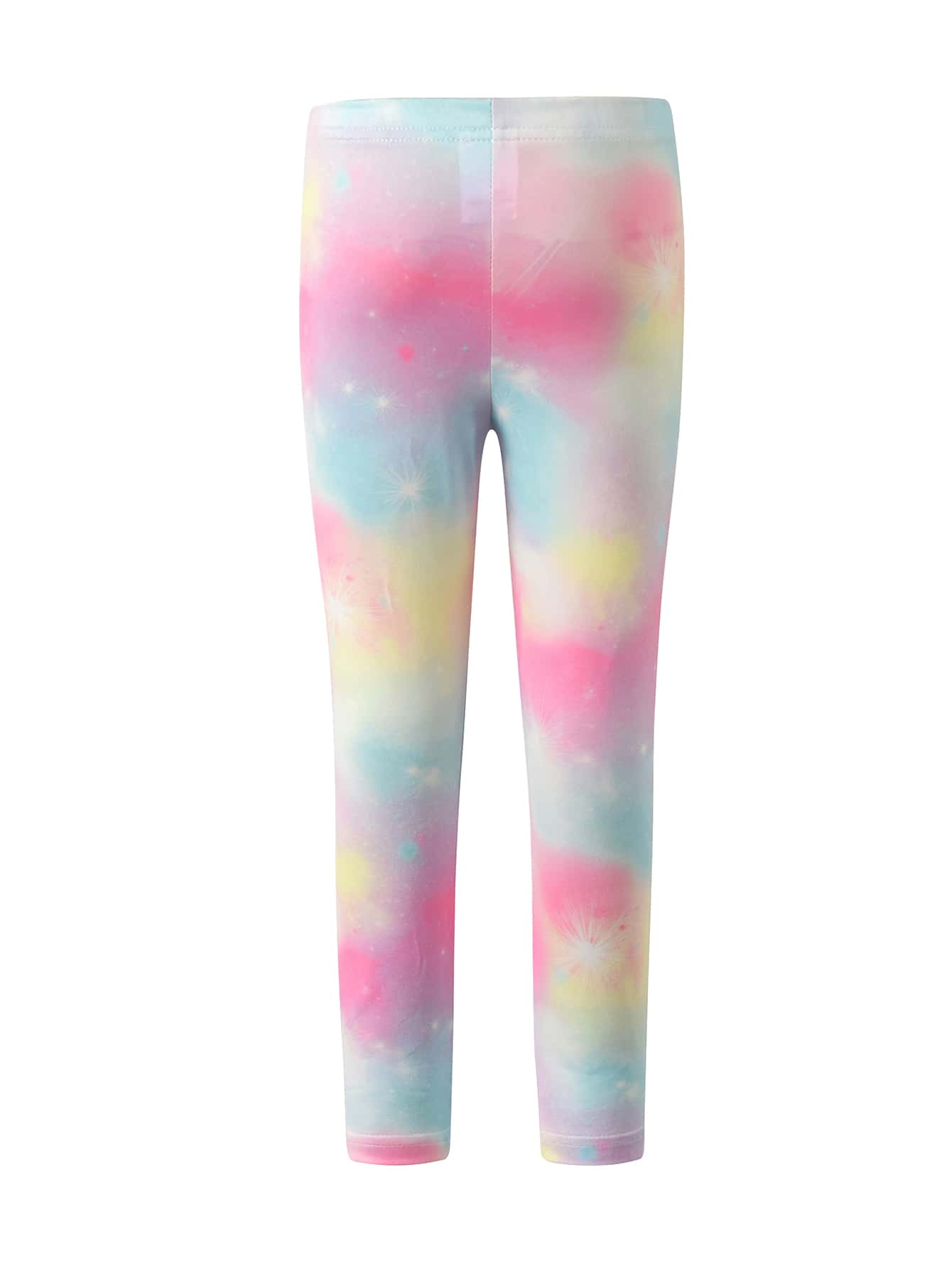 SHEIN בחורה צעירה גלקסיה & הדפס טאי דאי צמודונים - ריבוי צבעים - ראה 2
