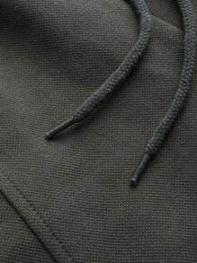 DAZY 腰部抽繩闊腿短褲 - 深灰色 - 查看 3