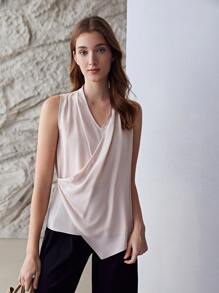 MOTF PREMIUM 100%真絲圍裹上衣 - 藕粉色 - 查看 2