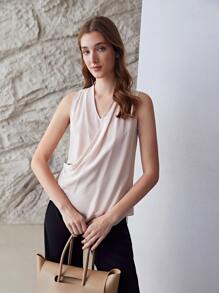 MOTF PREMIUM 100%真絲圍裹上衣 - 藕粉色 - 查看 5