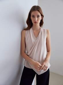 MOTF PREMIUM 100%真絲圍裹上衣 - 藕粉色 - 查看 7
