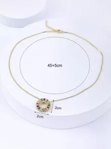 Dây chuyền Khối Zirconia  Trang trí Vòng charm - Vàng - Xem 6