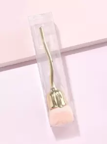 Nail Art Dust Clean Brush, 1PC Rose Shaped Manicure Tool Nail Handle Brushes,Nail Brushes Remove Dust Powder for Nails Makeup Brushes ,Manicure Brush Clean Up Tools Nail Art Brush,For Home Use and Professional Nail Salon(Golden) Nail Brush For Cleaning Fingernails - Pink - View 2