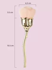 Nail Art Dust Clean Brush, 1PC Rose Shaped Manicure Tool Nail Handle Brushes,Nail Brushes Remove Dust Powder for Nails Makeup Brushes ,Manicure Brush Clean Up Tools Nail Art Brush,For Home Use and Professional Nail Salon(Golden) Nail Brush For Cleaning Fingernails - Pink - View 3