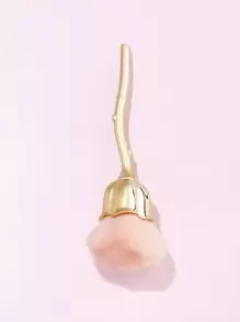 Nail Art Dust Clean Brush, 1PC Rose Shaped Manicure Tool Nail Handle Brushes,Nail Brushes Remove Dust Powder for Nails Makeup Brushes ,Manicure Brush Clean Up Tools Nail Art Brush,For Home Use and Professional Nail Salon(Golden) Nail Brush For Cleaning Fingernails - Pink - View 4