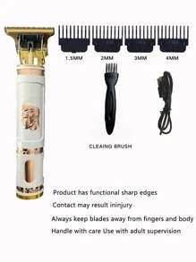 男士人像圖案電動頭髮 - 彩色 - 查看 3