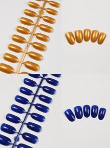 120 móng tay giả màu hỗn hợp - Nhiều màu - Xem 4