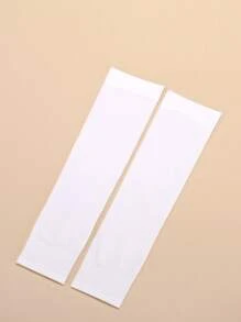 Solid Fingerless Gloves Wedding - White - View 2