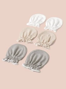 3pairs Baby Solid Gloves - Multicolor - View 2
