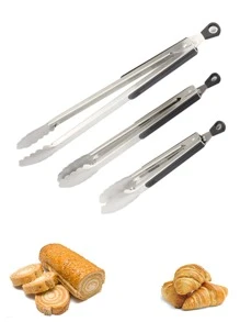 1入組不銹鋼食物夹 - 銀色 - 查看 1