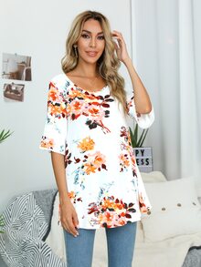 DEARCASE 印花大圓領T恤 - 彩色 - 查看 5