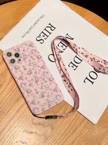 Floral Phone Case With Lanyard - Multicolor - View 3
