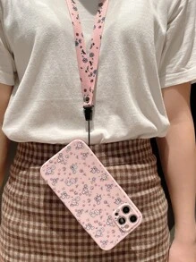 Floral Phone Case With Lanyard - Multicolor - View 4