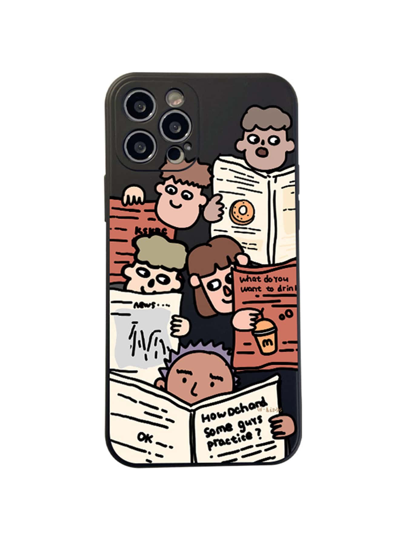 Cartoon Graphic Phone Case - Multicolor - View 1