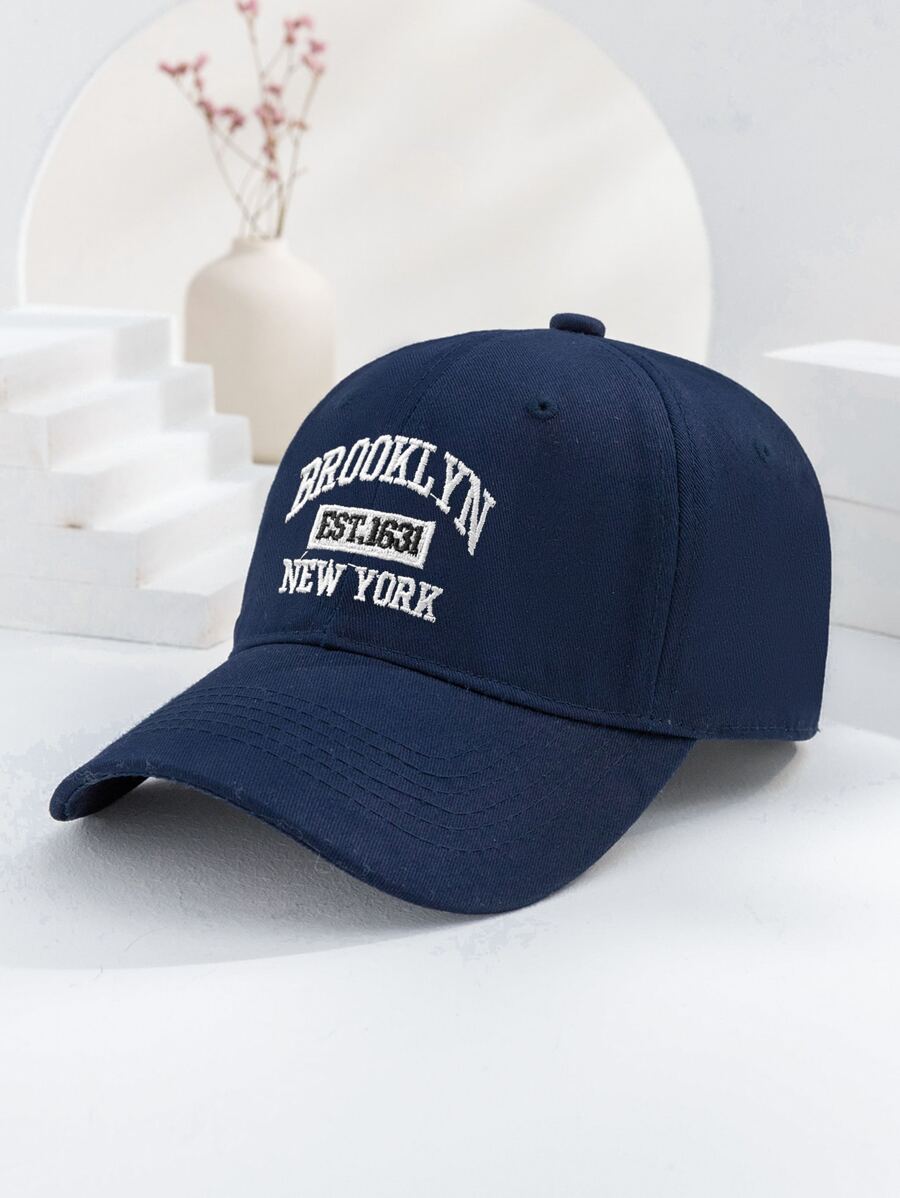 Mũ lưỡi trai thời trang chống nắng thêu Y2K Brooklyn New York thoáng khí, thích hợp cho các hoạt động hàng ngày và ngoài trời - Màu xanh hải quân - Xem 1