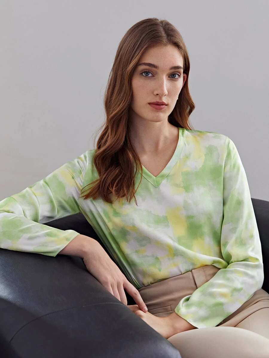 MOTF X MONET INSPIRED Top 100% sedoso tie dye - Multicolor - Ver 1