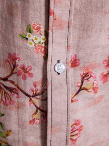 Manfinity RSRT Homme Chemise aléatoire à imprimé fleur à bouton
