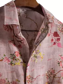 Manfinity RSRT Homme Chemise aléatoire à imprimé fleur à bouton