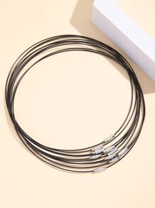 10 cái Phụ kiện Trang sức Tự làm Tối giản - màu đen - Xem 4