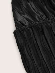 SHEIN ICON Top de tirantes con cordón delantero de espalda abierta - Negro - Ver 4