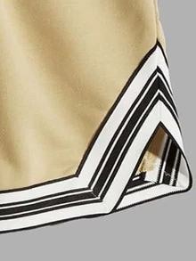 Manfinity Sporsity Men Letter Graphic Striped Trim Drawstring Waist Shorts