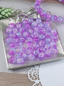 50 piezas Accesorio de joya DIY de ombré cuenta - Morado Violeta - Ver 3