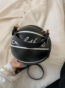 Bolsa cartera con letra - Negro - Ver 6