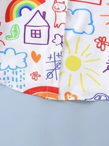 小女童卡通圖案襯衫