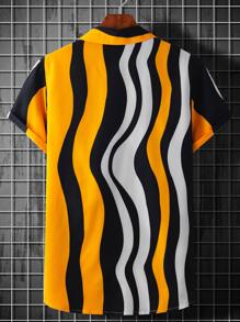 Manfinity Homme Men Random Colour Block Button Up Shirt Without Tee - Multicolor - View 2