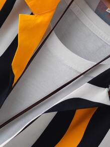 Manfinity Homme Men Random Colour Block Button Up Shirt Without Tee - Multicolor - View 3