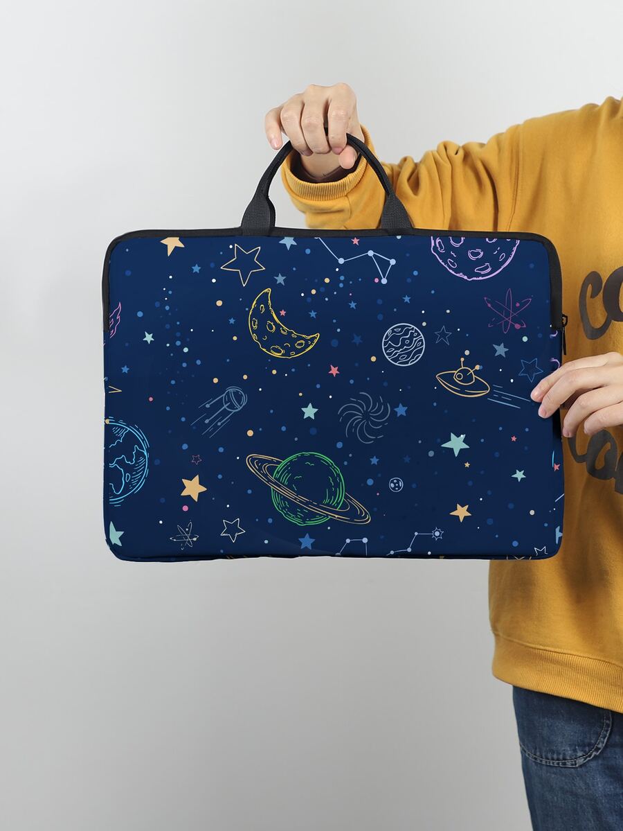 Bolso para ordenador 14 pulgadas con estampado de galaxia - Multicolor - Ver 1