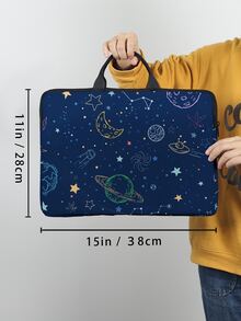Bolso para ordenador 14 pulgadas con estampado de galaxia - Multicolor - Ver 4