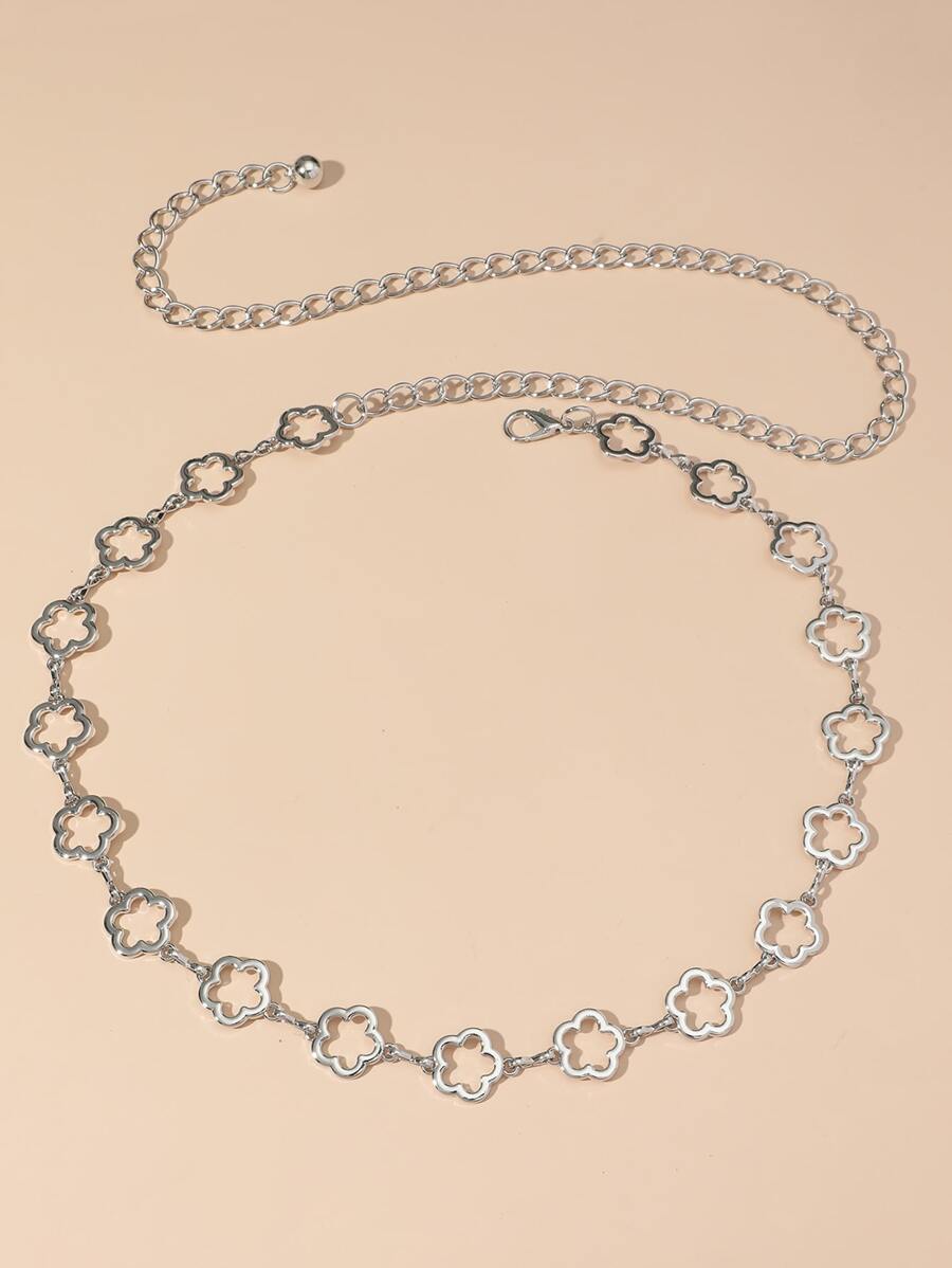 花朵設計鏈條腰帶