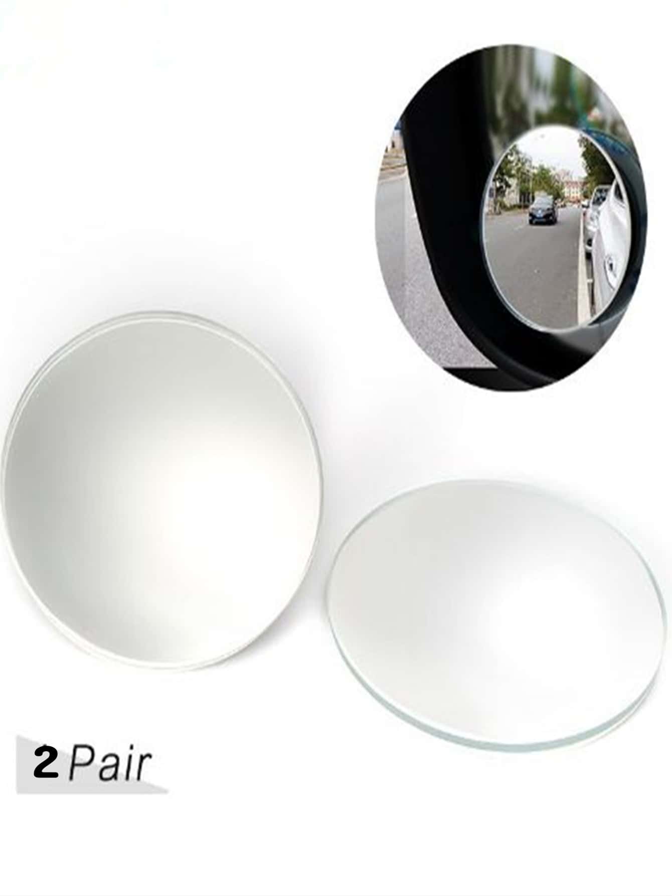 2 piezas Espejo de punto ciego de coche - Blanco - Añade 4