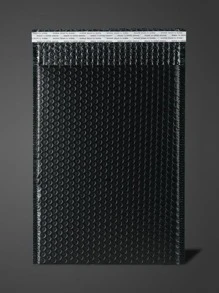 5 piezas bolsas de embalaje de burbujas negras para negocios, productos antiextrusión e impermeables/regalos/sobres/bolsa de paquete de joyería - Negro - Ver 2