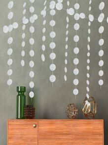1pc String Circle Decoration - Silver - View 1