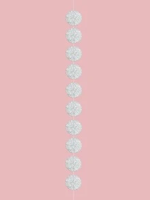 1pc String Circle Decoration - Silver - View 2
