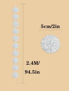 1pc String Circle Decoration - Silver - View 3