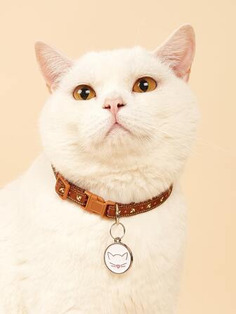 1 pezzo Medaglietta per animale domestico con motivo gatto