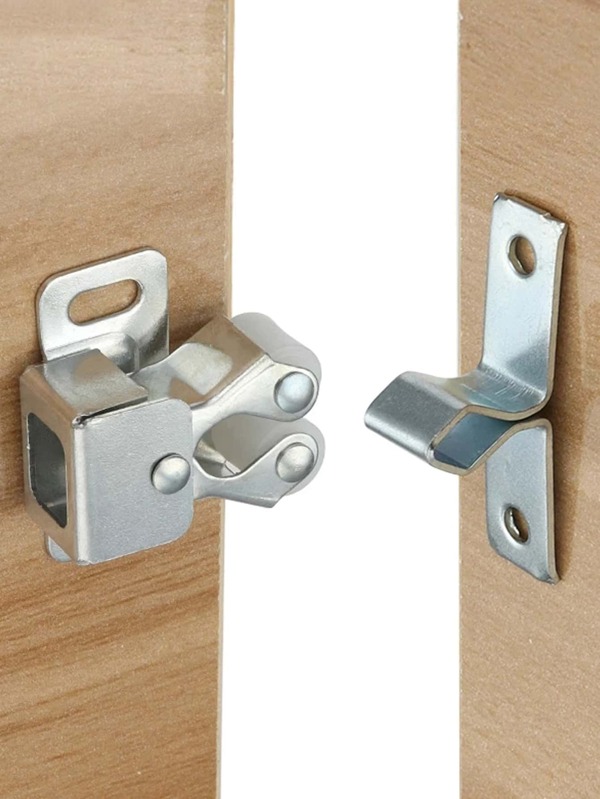 1peça Trava de rolo de esfera dupla de aço inoxidável, batente de corpo de aço laminado a frio, rolhas mais próximas, abafador, amortecedor, ímã, trava de armário com parafusos para guarda-roupa/ferragens de porta, acessórios para móveis