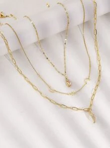 3pcs Shell Pendant Necklace - Multicolor - View 2