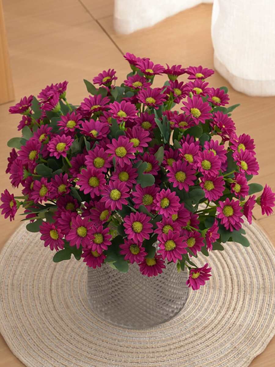Bó hoa cúc giả 1/3/5 bông, quà tặng ngày Valentine, trang trí đám cưới, bó hoa cô dâu, hoa cài cổ tay, hoa cài áo chú rể, trang trí bình hoa nhà, trang trí bánh sinh nhật, trang trí năm mới, đạo cụ chụp ảnh, quà tốt nghiệp, trang trí mùa thu, cây giả (Có thể có sự khác biệt nhỏ về màu sắc do ánh sáng và màn hình) - Nhiều màu - Xem 1