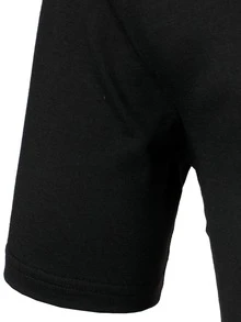 Manfinity Homme Men Letter Embroidered Polo Shirt - Black - View 4