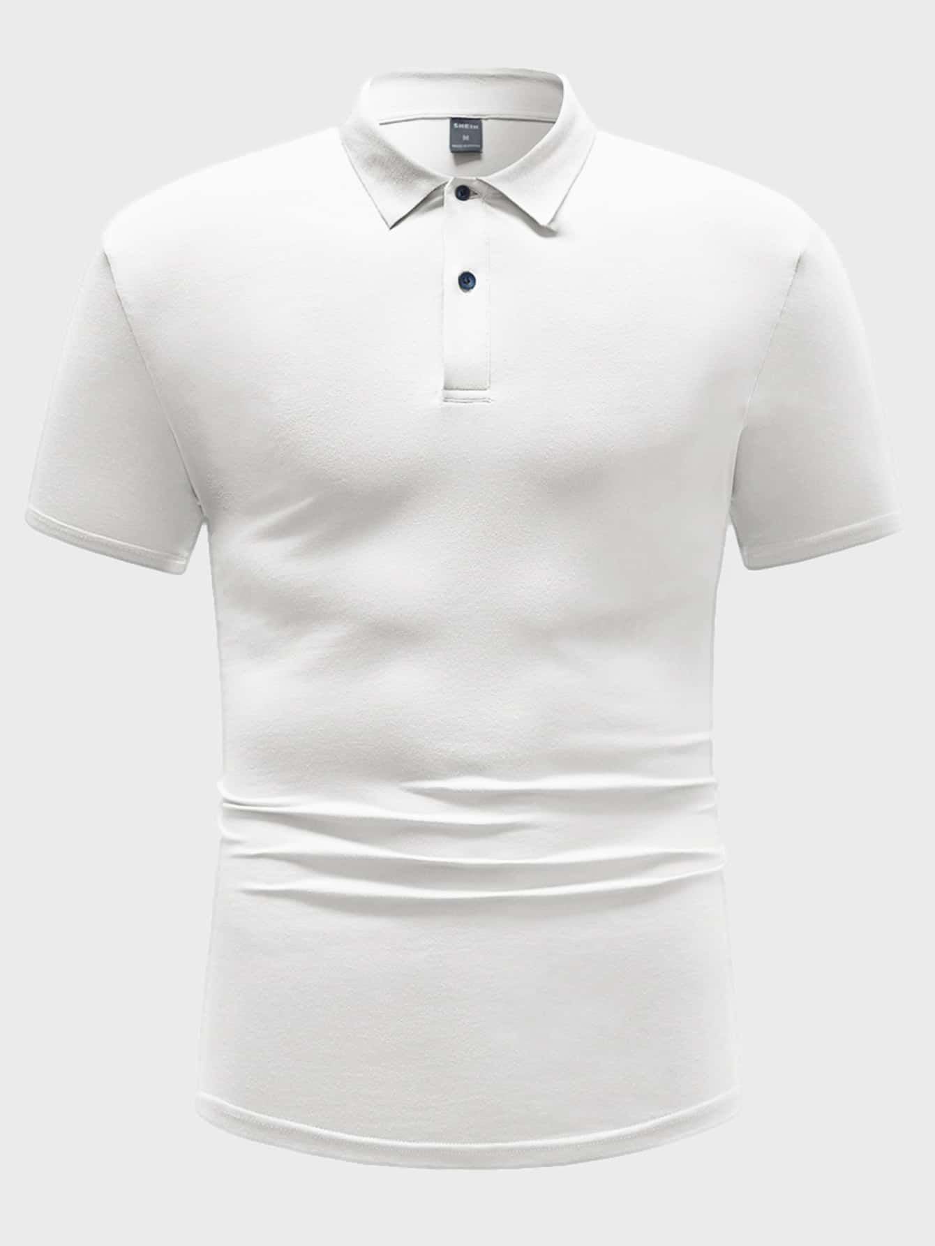 Shein Men Solid Half Button Placket Polo Shirt Shein Usa