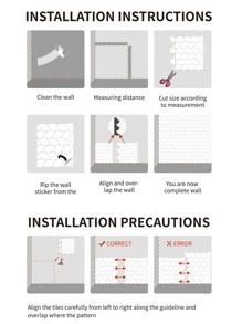 1 miếng dán nhà bếp hình lá - Đen và trắng - Xem 4