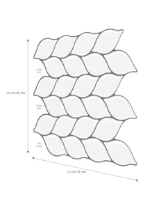 1 miếng dán nhà bếp hình lá - Đen và trắng - Xem 6