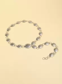 1pc Women Floral Textured Chain Belt Boho Halloween Summer, School Fall, Autumn, Halloween